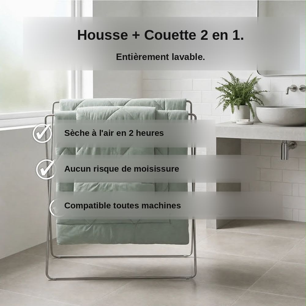 EasySleep® — La couette 2-en-1 à séchage rapide qui remplace la housse de couette